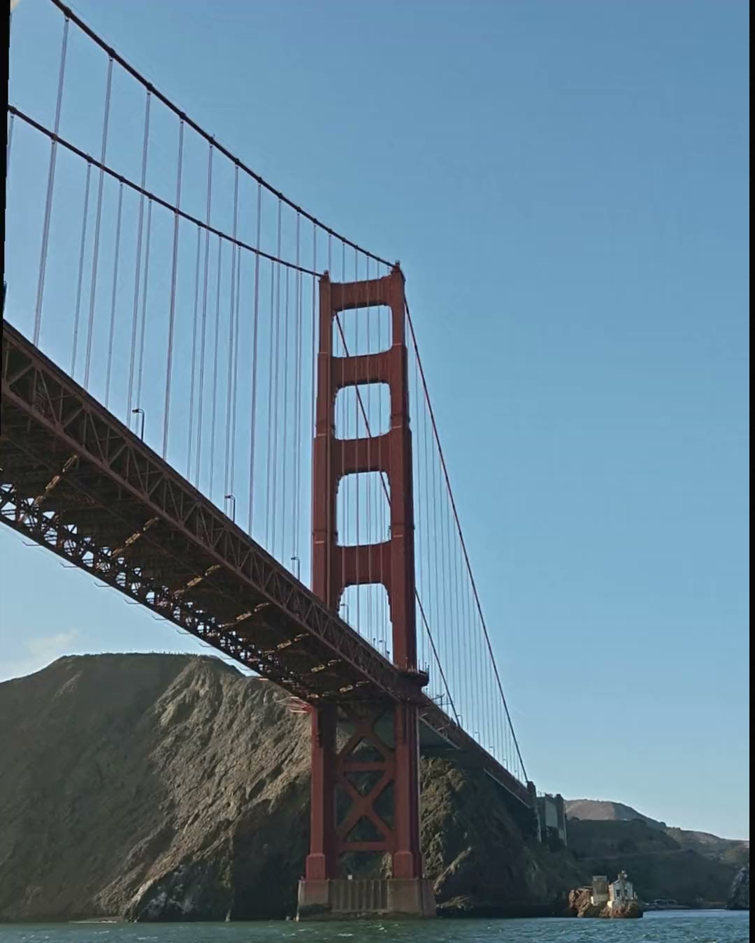 Under the Golden Gate from the water